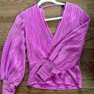 Revolve(Bardot) pink shimmer top!